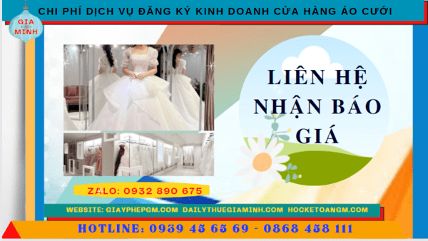 Đăng ký kinh doanh cửa hàng áo cưới tại Vũng Tàu 5 Chi phí mở cửa hàng đồ cưới tại Vũng Tàu