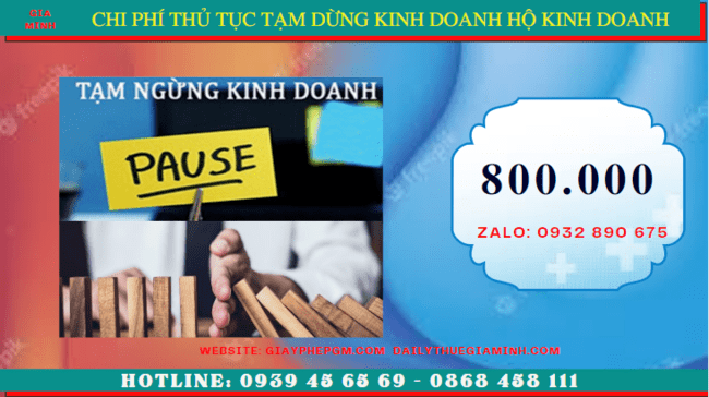 Thủ tục tạm dừng kinh doanh hộ kinh doanh tại Thành phố Thủ Đức 5 Chi phí tạm dừng kinh doanh hộ kinh doanh tại Thành Phố Thủ Đức - TPHCM
