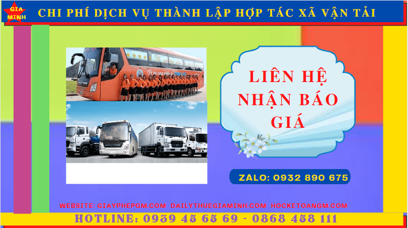 Chi phí thành lập hợp tác xã vận tải tại Quận 1 - TPHCM