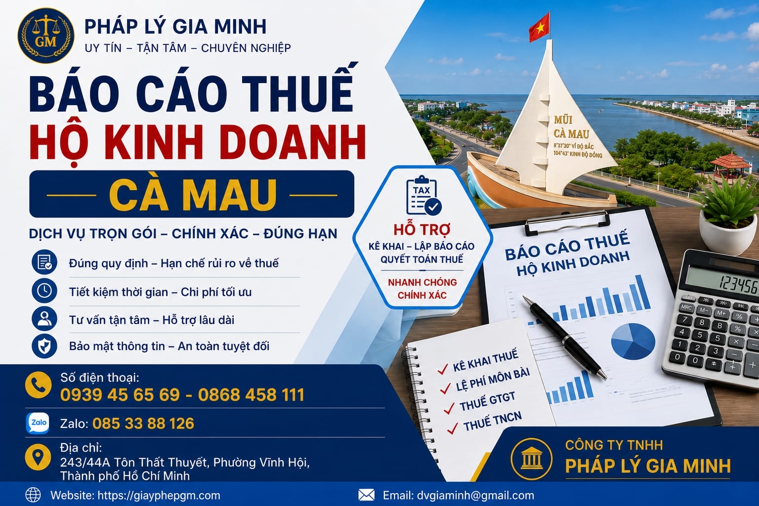 Báo cáo thuế hộ kinh doanh Cà Mau