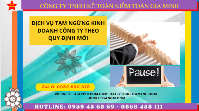 Dịch vụ tạm ngừng kinh doanh công ty tại Thành phố Thủ Đức theo quy định mới 4 Thủ tục tạm ngừng kinh doanh công ty tại Thành Phố Thủ Đức - TPHCM
