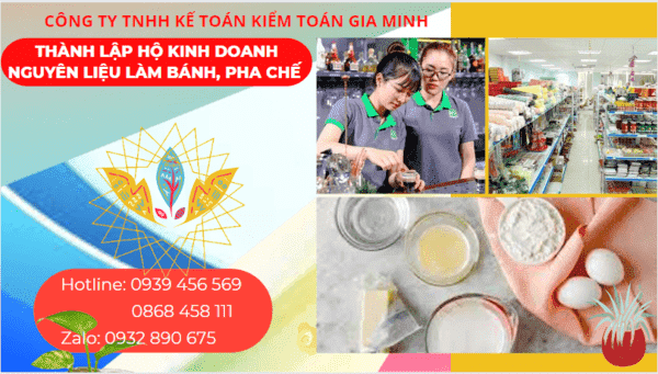 Kinh nghiệm thành lập hộ kinh doanh nguyên liệu làm bánh, pha chế tại Quận Bình Thạnh- TPHCM