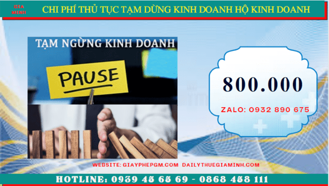 Thủ tục tạm dừng kinh doanh hộ kinh doanh tại Quận Cầu Giấy 5 Chi phí tạm dừng kinh doanh hộ kinh doanh tại Quận Cầu Giấy - Hà Nội