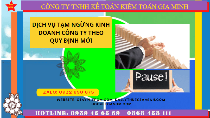 Dịch vụ tạm ngừng kinh doanh công ty tại Kiên Giang theo quy định mới 6 Thủ tục tạm ngừng kinh doanh công ty tại Kiên Giang