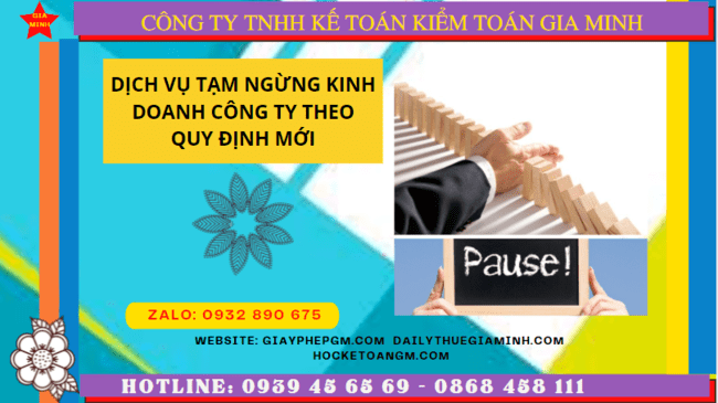 Thủ tục tạm ngừng kinh doanh công ty tại Long An