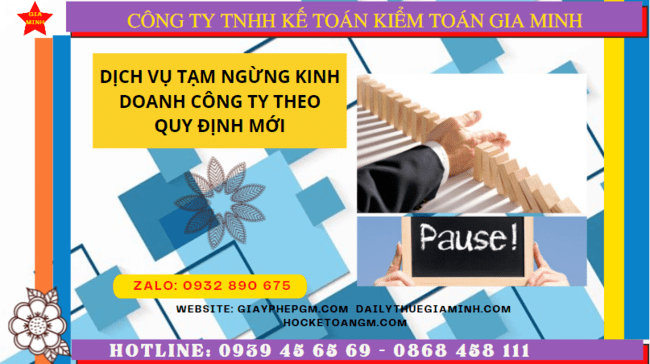 Dịch vụ tạm ngừng kinh doanh công ty tại Sóc Trăng theo quy định mới 5 Thủ tục tạm ngừng kinh doanh công ty tại Sóc Trăng