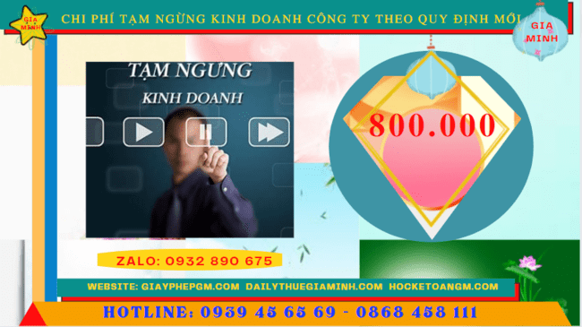 Dịch vụ tạm ngừng kinh doanh công ty tại An Giang - Quy định mới cập nhật 6 Chi phí tạm ngừng kinh doanh công ty tại An Giang