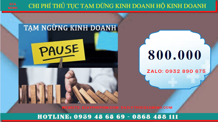 Thủ tục tạm dừng kinh doanh hộ kinh doanh tại Thành phố Hà Nội 6 Chi phí tạm dừng kinh doanh hộ kinh doanh tại Thành phố Hà Nội