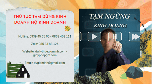 Thủ tục tạm dừng kinh doanh hộ cá thể 2022 tại Thành phố Phủ Lý