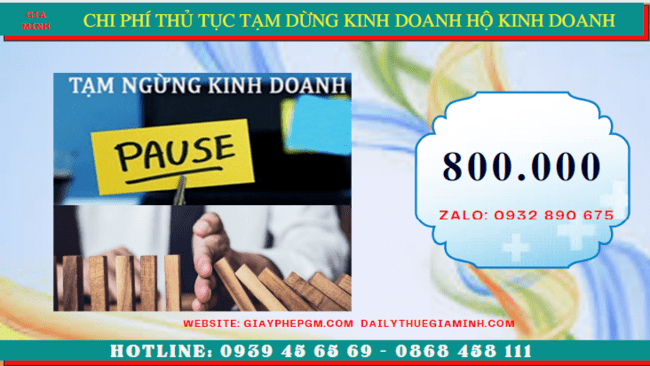 Thủ tục tạm dừng kinh doanh hộ kinh doanh tại Quận Ninh Kiều 5 Chi phí Thủ tục tạm dừng kinh doanh hộ kinh doanh tại Quận Ninh Kiều