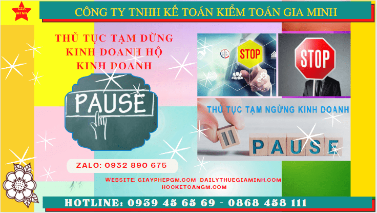 Thủ tục tạm dừng kinh doanh hộ kinh doanh tại Quận Cầu Giấy 6 Tạm dừng kinh doanh hộ kinh doanh theo quy định tại Quận Cầu Giấy - Hà Nội
