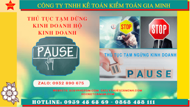 Tạm dừng kinh doanh hộ kinh doanh theo quy định tại Thành phố Phủ Lý