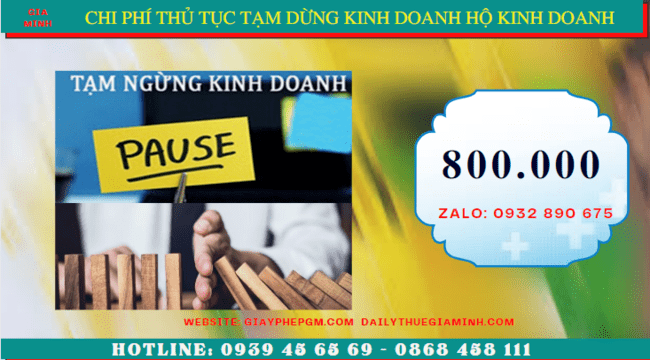 Thủ tục tạm dừng kinh doanh hộ kinh doanh tại TP Hải Phòng 5 Chi phí tạm dừng kinh doanh hộ kinh doanh tại TP Hải Phòng