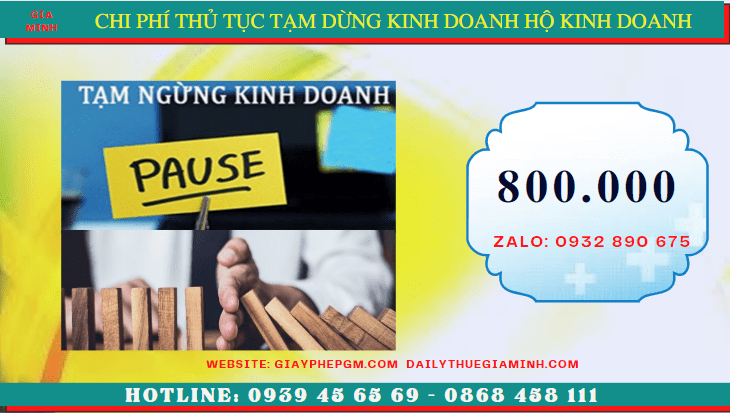 Thủ tục tạm dừng kinh doanh hộ kinh doanh tại Thành phố Hải Phòng 6 Chi phí tạm dừng kinh doanh hộ kinh doanh tại thành phố Hải Phòng
