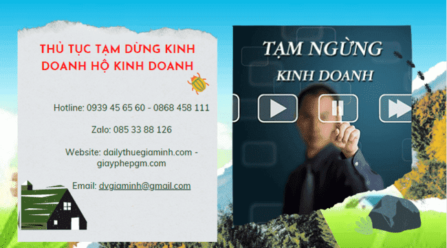Thủ tục tạm dừng kinh doanh hộ kinh doanh tại Bạc Liêu 5 Thủ tục tạm dừng kinh doanh hộ cá thể 2022 tại Bạc Liêu