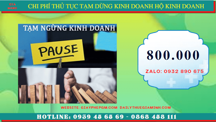 Thủ tục tạm dừng kinh doanh hộ kinh doanh tại Thành phố Đà Nẵng 5 Chi phí tạm dừng kinh doanh hộ kinh doanh tại thành phố Đà Nẵng