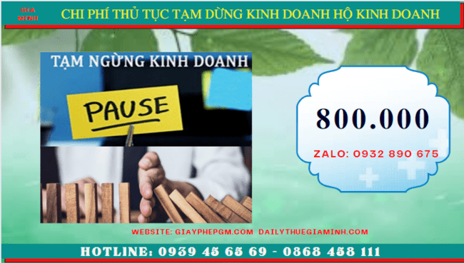 Thủ tục tạm dừng kinh doanh hộ kinh doanh tại An Giang 6 Chi phí tạm dừng kinh doanh hộ kinh doanh tại An Giang