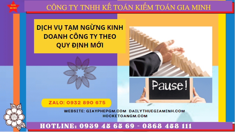 Thủ tục tạm ngừng kinh doanh công ty tại Bình Dương