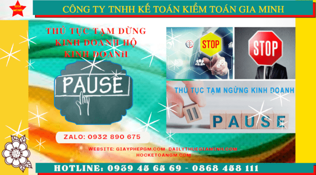 Thủ tục tạm dừng kinh doanh hộ kinh doanh tại Kiên Giang 7 Tạm dừng kinh doanh hộ kinh doanh theo quy định tại Kiên Giang