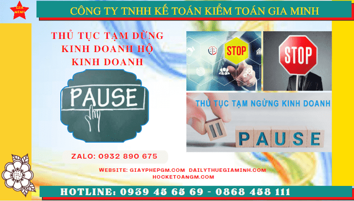 Thủ tục tạm dừng kinh doanh hộ kinh doanh tại Long An 7 Tạm dừng kinh doanh hộ kinh doanh theo quy định tại Long An