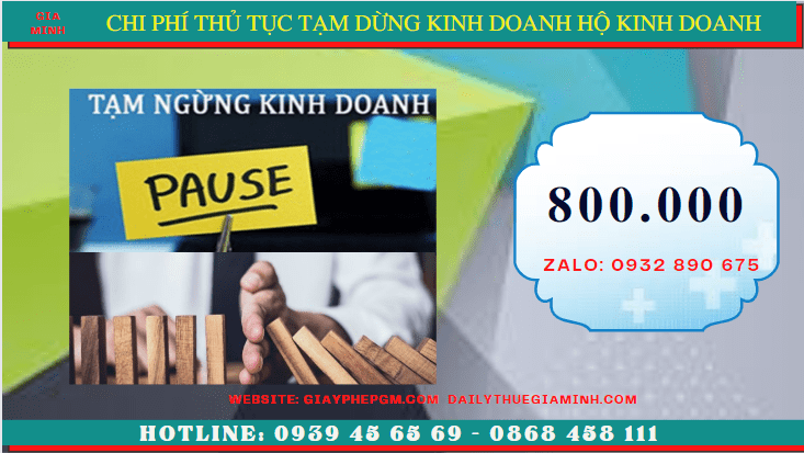 Thủ tục tạm dừng kinh doanh hộ kinh doanh tại Hậu Giang 5 Chi phí tạm dừng kinh doanh hộ kinh doanh tại Hậu Giang