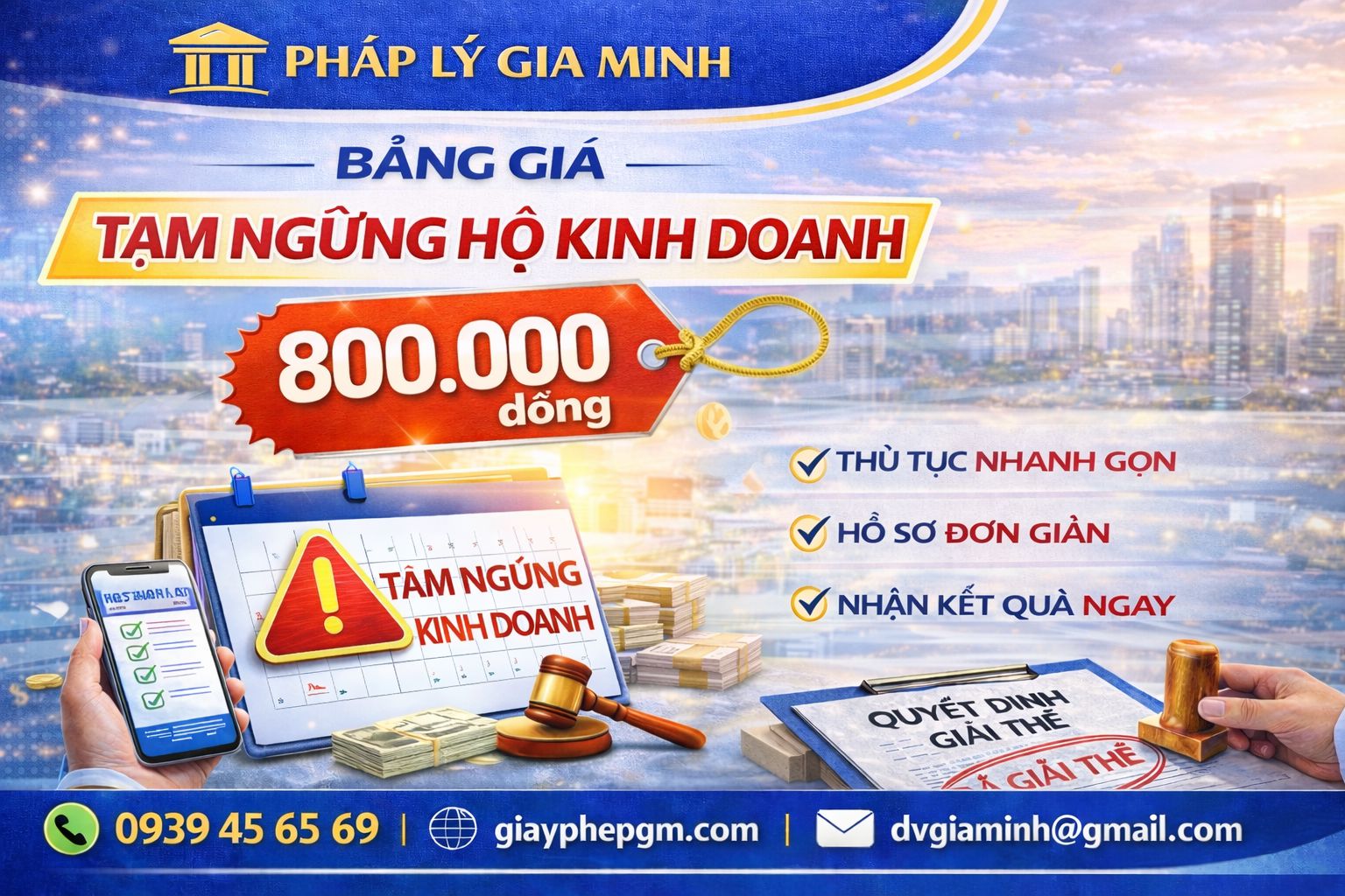 Chi phí tạm ngừng kinh doanh công ty tại Lạng Sơn