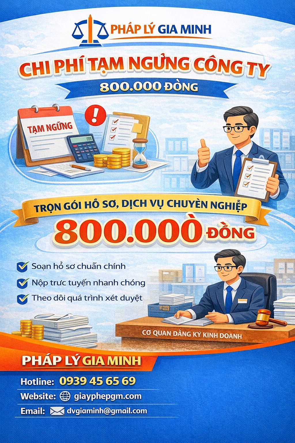 Chi phí tạm ngừng kinh doanh công ty tại Phú Thọ