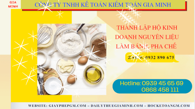 Hồ sơ thành lập hộ kinh doanh nguyên liệu làm bánh, pha chế gồm những gì tại thành phố TP Hải Phòng