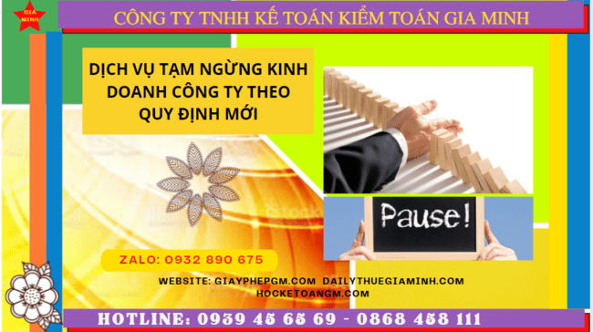 Dịch vụ tạm ngừng kinh doanh công ty tại Gia Lai theo quy định mới 5 Thủ tục tạm ngừng kinh doanh công ty tại Gia Lai