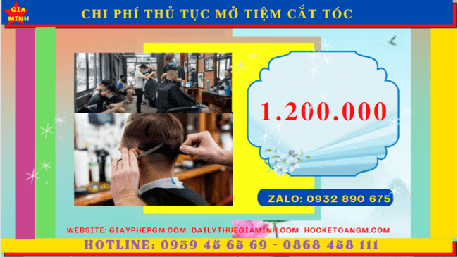 THỦ TỤC MỞ TIỆM CẮT TÓC TẠI AN GIANG 13 Chi phí dịch vụ làm thủ tục mở tiệm cắt tóc tại An Giang