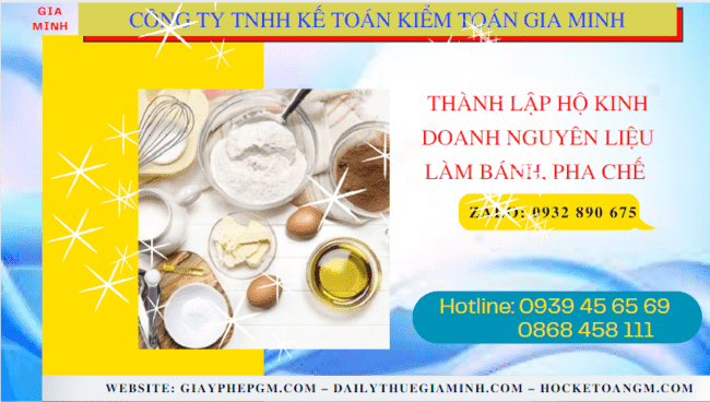 Hồ sơ thành lập hộ kinh doanh nguyên liệu làm bánh, pha chế gồm những gì tại An Giang