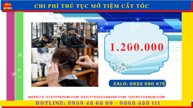 Chi phí dịch vụ làm thủ tục mở tiệm cắt tóc tại Bến Tre