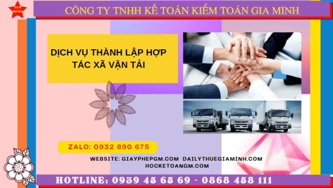 Dịch vụ thành lập hợp tác xã vận tải tại hưng yên 6 Dịch vụ thành lập hợp tác xã vận tải tại Hưng Yên