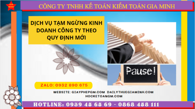 Thủ tục tạm ngừng kinh doanh công ty tại Bình Thuận