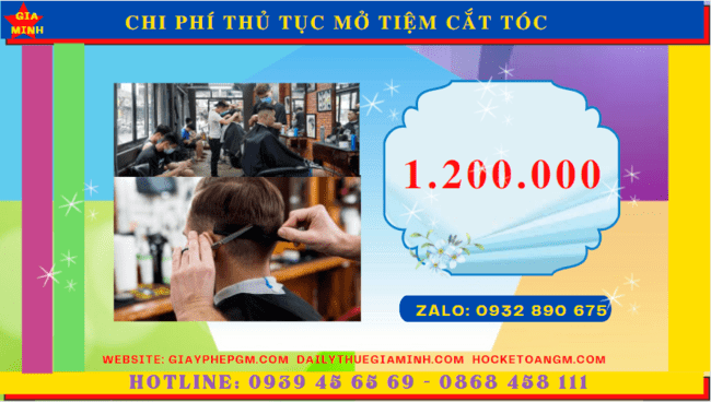 Chi phí dịch vụ làm thủ tục mở tiệm cắt tóc tại Cà Mau