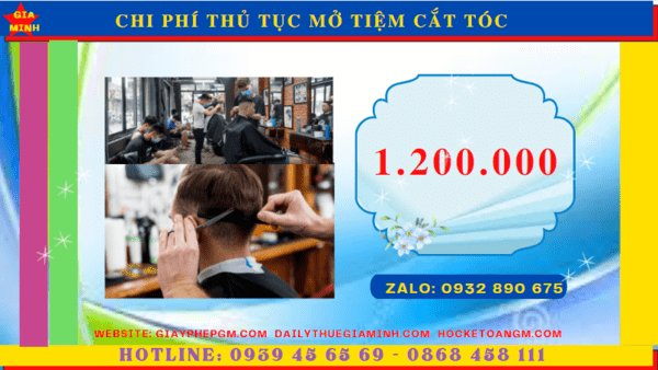 Chi phí dịch vụ làm thủ tục mở tiệm cắt tóc tại Đồng Tháp