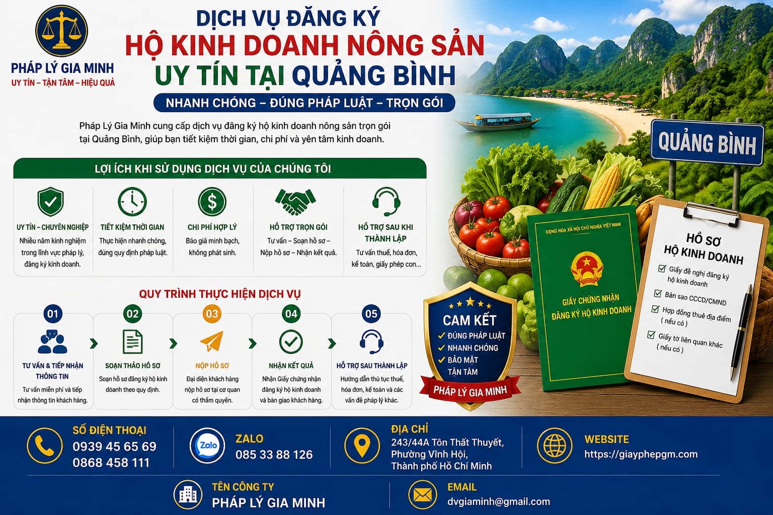 Thành lập hộ kinh doanh nông sản tại Quảng Bình - Dịch vụ nhanh chóng và uy tín 16 Dịch vụ đăng ký hộ kinh doanh nông sản uy tín tại Quảng Bình