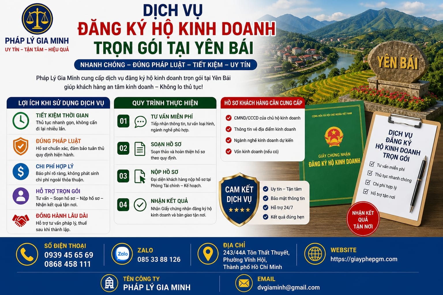 Dịch vụ đăng ký hộ kinh doanh trọn gói tại Yên Bái