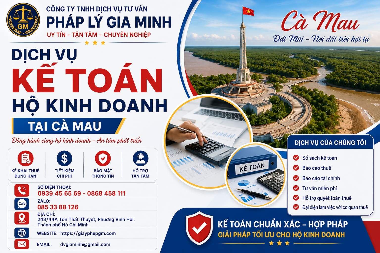 Dịch vụ kế toán hộ kinh doanh tại Cà Mau