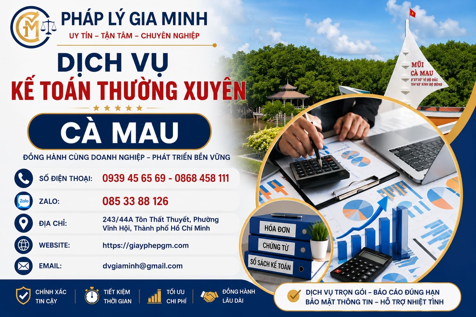 Dịch vụ kế toán thường xuyên Cà Mau