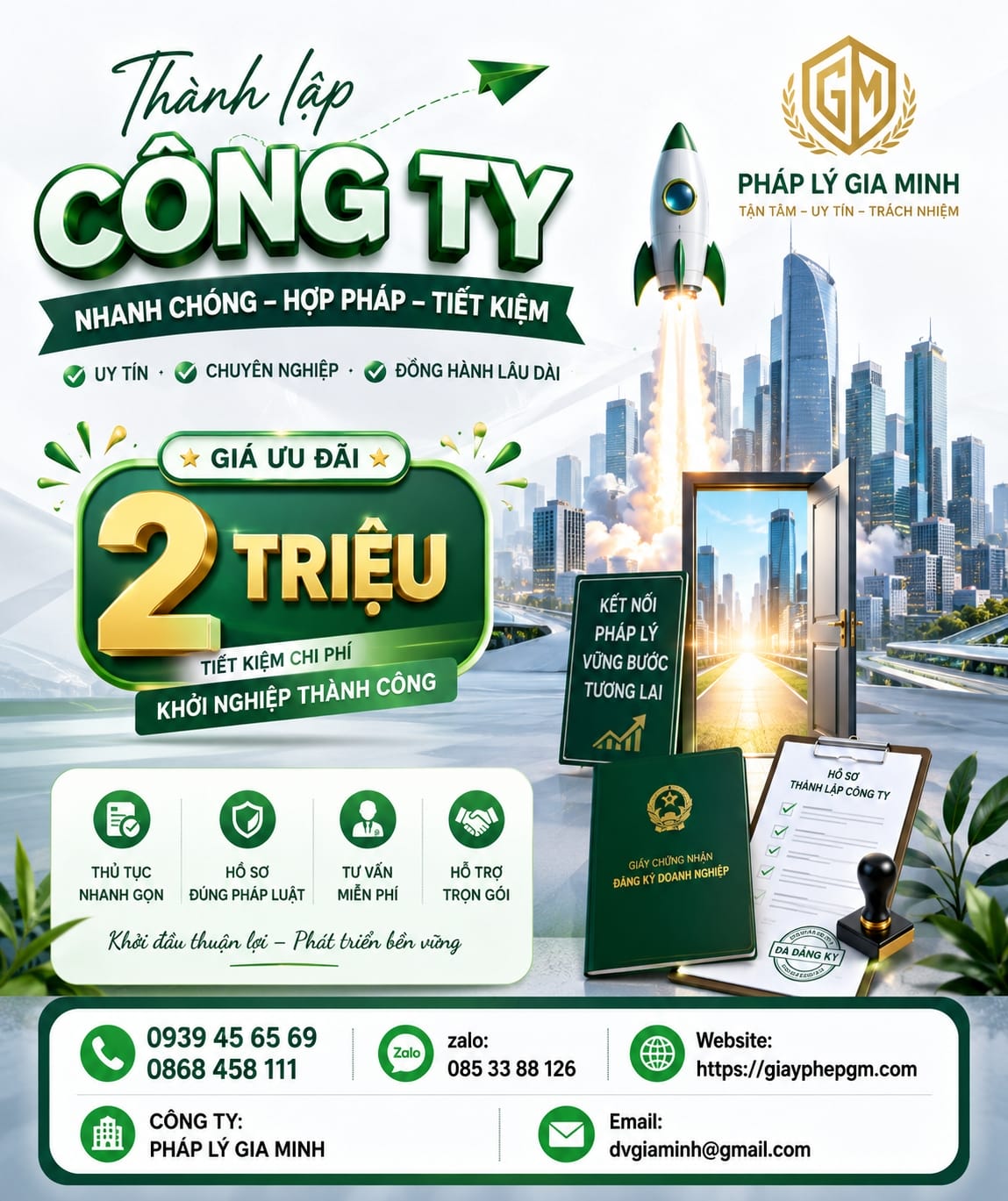 Dịch vụ thành lập công ty tại Quảng Ngãi trọn gói