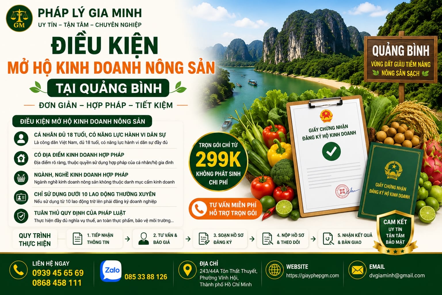 Thành lập hộ kinh doanh nông sản tại Quảng Bình - Dịch vụ nhanh chóng và uy tín 19 Điều kiện mở hộ kinh doanh nông sản tại Quảng Bình