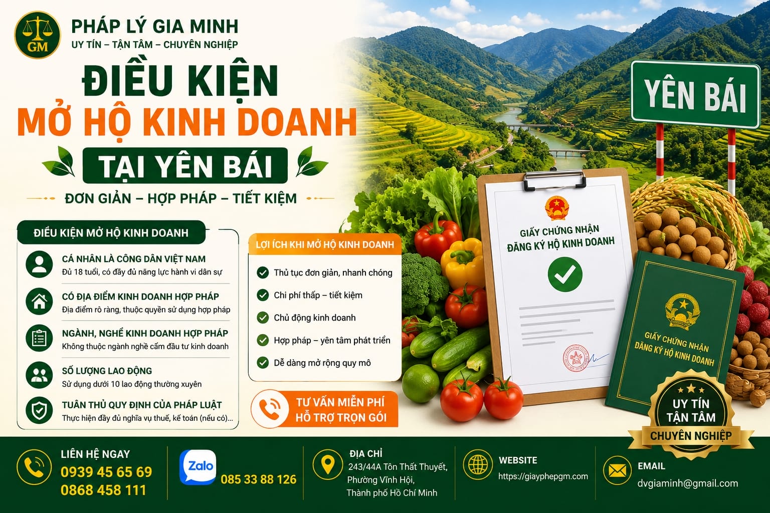 Điều kiện mở hộ kinh doanh tại Yên Bái