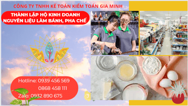 Kinh nghiệm thành lập hộ kinh doanh nguyên liệu làm bánh, pha chế tại An Giang