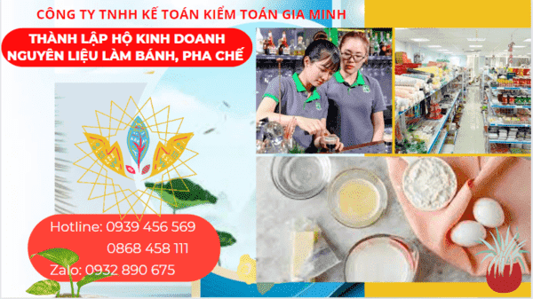 Kinh nghiệm thành lập hộ kinh doanh nguyên liệu làm bánh, pha chế tại Bến Tre