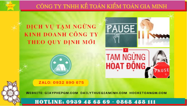 Thủ tục tạm ngừng hoạt động doanh nghiệp tại Long An
