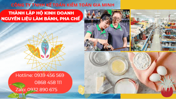 Kinh nghiệm thành lập hộ kinh doanh nguyên liệu làm bánh, pha chế tại Cà Mau