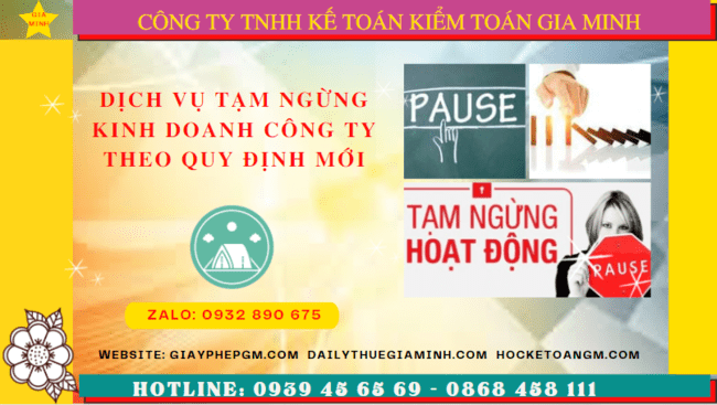 Dịch vụ tạm ngừng kinh doanh công ty tại Sóc Trăng theo quy định mới 8 Thủ tục tạm ngừng hoạt động doanh nghiệp tại Sóc Trăng