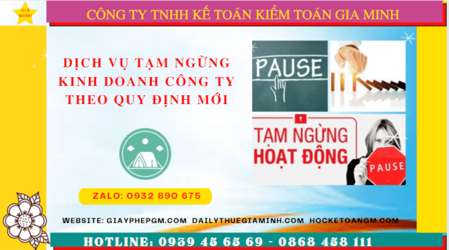Dịch vụ tạm ngừng kinh doanh công ty tại Tiền Giang theo quy định mới 6 Thủ tục tạm ngừng hoạt động doanh nghiệp tại Tiền Giang