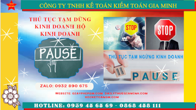 Tạm dừng kinh doanh hộ kinh doanh theo quy định tại Bà Rịa Vũng Tàu